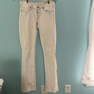 Citizens of Humanity off white jeans. Low rise. Bootcut.